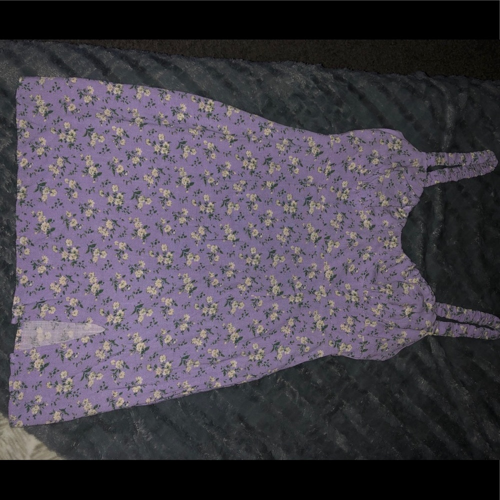 Purple floral dress